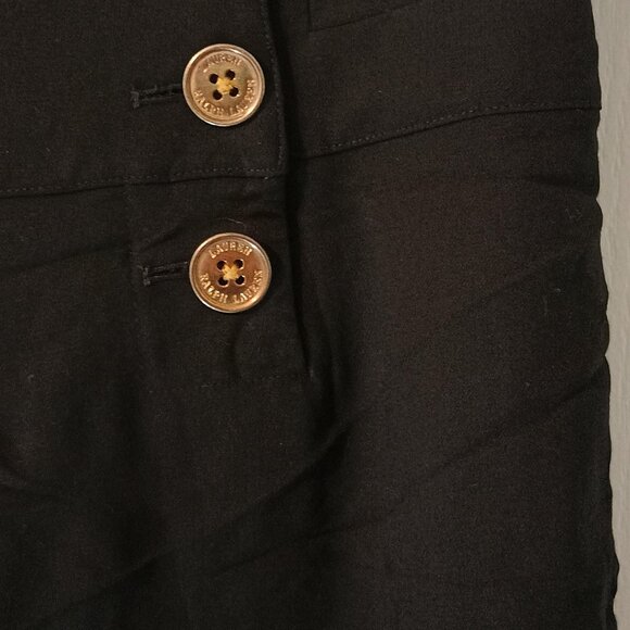 Lauren Ralph Lauren/Sailor Dress Pants/Women 12/Black/High Waist Wide Leg - Picture 4 of 6